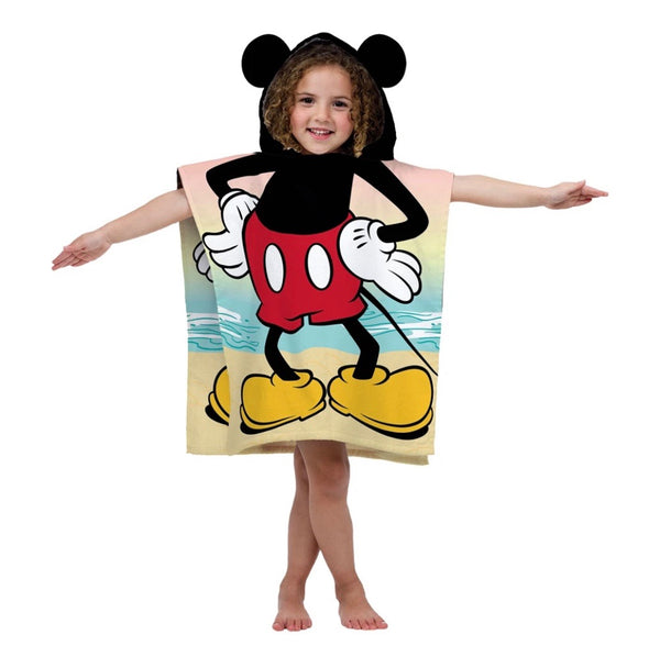 MICHEY MOUSE DISNEY ORIGINAL LICENSED BEACH HOODED TOWEL SUPER SOFT (23.6”x47.2”)