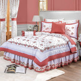 GALICIA FLOWERS REVERSIBLE COMFORTER SET 10 PCS FULL SIZE