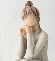 PATIENCE FIGURE SCULPTURE HAND PAINTING WILLOW TREE BY SUSAN LORDI