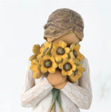 WARM EMBRACE FIGURE SCULPTURE HAND PAINTING WILLOW TREE BY SUSAN LORDI