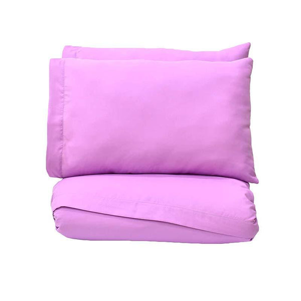 LILAC SOLID COLOR VIASOFT SHEET SET 3 PCS TWIN SIZE 100% MICROFIBER