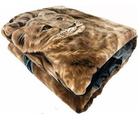TIGERS FAMILY SALARON KOREAN MINK PLUSH BLANKET VERY THICK SOFTY AND WARM QUEEN SIZE