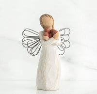 GOOD HEALTH ANGEL FIGURE SCULPTURE HAND PAINTING WILLOW TREE BY SUSAN LORDI