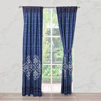 CELESTE MEDALLION DECORATIVE CURTAINS WINDOWS PANELS SET 2 PCS