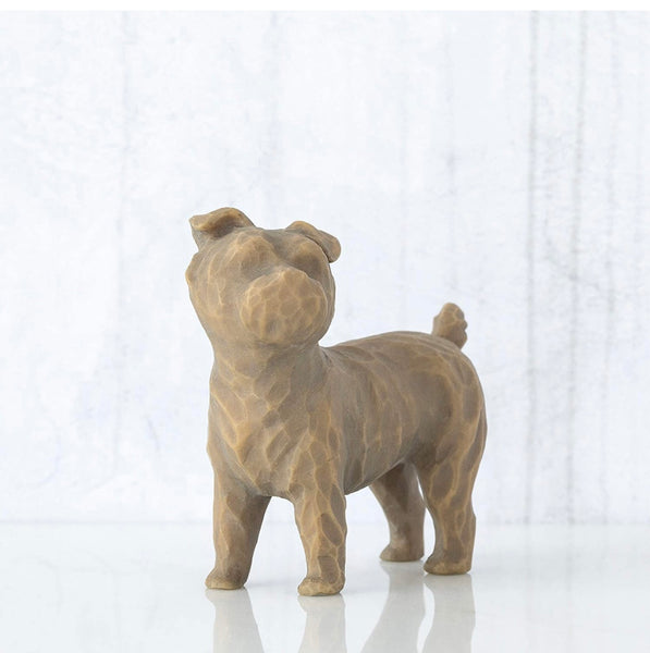 LOVE MY DOG SMALL FIGURE SCULPTURE HAND PAINTING WILLOW TREE BY SUSAN LORDI