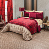 ESCARLATA VINTAGE BLANKET WITH SHERPA SOFTY THICK AND WARM 9 PCS KING SIZE