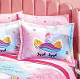 UNICORN TEENS KIDS GIRLS COMFORTER SET 3 PCS FULL  SIZE 100% MICROFIBER