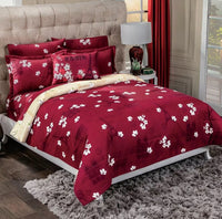 FRENCH REVERSIBLE COMFORTER SET 8 PCS FULL SIZE 100% MICROFIBER