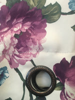 DANNA FLOWERS PURPLE COLOR BLACKOUT GROMMET CURTAINS WINDOWS PANELS (110”x84”)