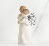 ANGEL’S EMBRACE FIGURE SCULPTURE HAND PAINTING WILLOW TREE BY SUSAN LORDI