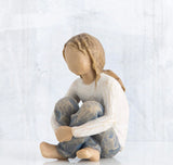 SPIRITED CHILD FIGURE SCULPTURE HAND PAINTING WILLOW TREE BY SUSAN LORDI