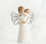 ANGEL’S EMBRACE FIGURE SCULPTURE HAND PAINTING WILLOW TREE BY SUSAN LORDI