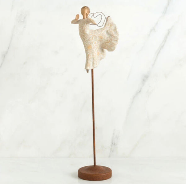 ANGEL SONG OF JOY FIGURE SCULPTURE HAND PAINTING WILLOW TREE BY SUSAN LORDI