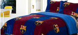 FC BARCELONA ORIGINAL LICENSED BLANKET WITH SHERPA VERY SOFT THICK AND WARM 3 PCS KING SIZE