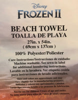 FROZEN II ELSA AND ANNA DISNEY ORIGINAL LICENSED BEACH TOWEL SUPER SOFT (27”x54”)