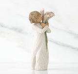 BEAUTIFUL WISHES FIGURE SCULPTURE HAND PAINTING WILLOW TREE BY SUSAN LORDI