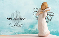 THINKING OF YOU ANGEL FIGURE SCULPTURE HAND PAINTING WILLOW TREE BY SUSAN LORDI