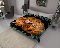 TIGERS FAMILY SALARON KOREAN MINK PLUSH BLANKET VERY THICK SOFTY AND WARM QUEEN SIZE