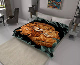 TIGERS FAMILY SALARON KOREAN MINK PLUSH BLANKET VERY THICK SOFTY AND WARM QUEEN SIZE