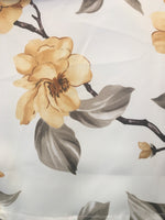 DANNA FLOWERS YELLOW COLOR BLACKOUT GROMMET CURTAINS WINDOWS PANEL (110”x84”)