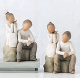 BROTHER AND SISTER FIGURE SCULPTURE HAND PAINTING WILLOW TREE BY SUSAN LORDI