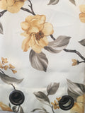 DANNA FLOWERS YELLOW COLOR BLACKOUT GROMMET CURTAINS WINDOWS PANEL (110”x84”)