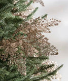 MAIDENHAIR FERN LEAVES CHAMPAGNE PICKS SET 12 CHRISTMAS TREE DECOR
