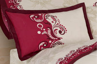 SENDAI PAISLEY FLOWERS DECORATIVE REVERSIBLE COMFORTER SET 4 PCS KING SIZE MADE IN MEXICO