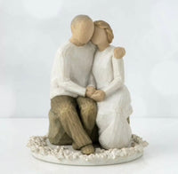 ANNIVERSARY CAKE TOPPER FIGURE SCULPTURE HAND PAINTING WILLOW TREE BY SUSAN LORDI