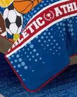 OLYMPIC ATHLETIC SPORTS TEENS KIDS BOYS REVERSIBLE COMFORTER SET 3 PCS FULL SIZE