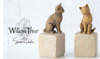 LOVE MY CAT DARK FIGURE SCULPTURE HAND PAINTING WILLOW TREE BY SUSAN LORDI