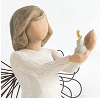 ANGEL OF HOPE FIGURE SCULPTURE HAND PAINTING WILLOW TREE BY SUSAN LORDI