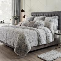 BARROW GRAY COLOR SHAGGY BLANKET WITH SHERPA SOFTY THICK AND WARM QUEEN SIZE