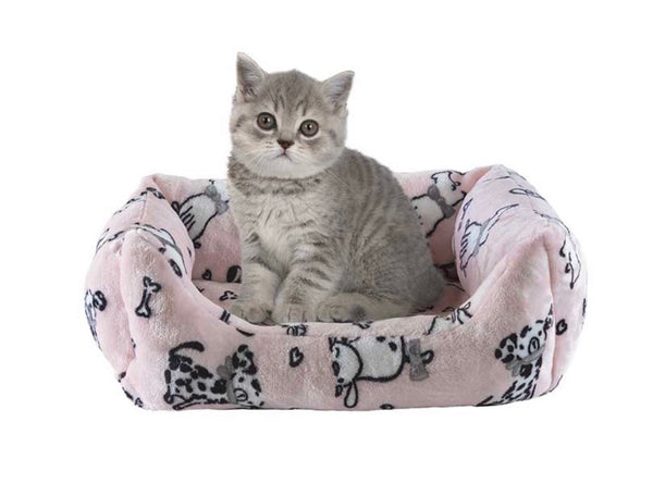 PINK PETS BED VERY SOFT AND WARM MEDIUM SIZE (19.29”x15.35)
