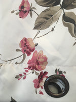 DANNA FLOWERS BROWN AND BURGUNDY COLOR BLACKOUT GROMMET CURTAINS WINDOWS PANELS (110”x84”)