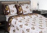 SISSLY LEAVES DECORATIVE SHEET SET 4 PCS QUEEN SIZE 60% COTTON AND 40% POLYESTER