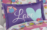 OWLS FURBY TEENS KIDS GIRLS REVERSIBLE COMFORTER 3 PCS FULL SIZE