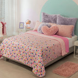 HEARTS GLOWS IN THE DARKNESS SPECIAL FABRIC ULTRA SLIM REVERSIBLE COMFORTER 1 PCS TWIN SIZE