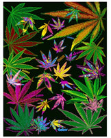 MULTICOLOR MARIJUANA LEAF CANNABIS WEED LUXURY PLUSH BLANKET VERY SOFTY AND WARM QUEEN SIZE