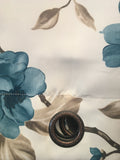 DANNA FLOWERS TURQUOISE COLOR BLACKOUT GROMMET CURTAINS WINDOWS PANELS (110”x84”)