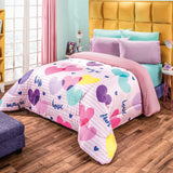 HEARS ROMANTIC LOVE TEENS KIDS GIRLS BLANKET WIRH SHERPA SOFTY THICK AND WARM FULL SIZE