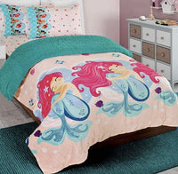 MERMAID BLANKET WITH SHERPA SOFTY THICK AND WARM FULL SIZE