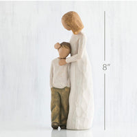 MOTHER AND SON FIGURE SCULPTURE HAND PAINTING WILLOW TREE BY SUSAN LORDI