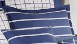 MARINE GEOMETRIC REVERSIBLE COMFORTER SET 4 PCS KING SIZE 60% COTTON AND 40% POLYESTER