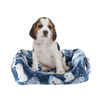 BLUE PETS BED VERY SOFT AND WARM MEDIUM SIZE (19.29”x15.35)