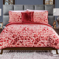 ROSELA LEAVES BLANKET WITH SHERPA SOFTY THICK AND WARNM 5 PCS KING SIZE