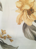 DANNA FLOWERS YELLOW COLOR BLACKOUT GROMMET CURTAINS WINDOWS PANEL (110”x84”)