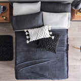 BLACK SOLID COLOR LIGHT BLANKET SOFTY AND WARM KING SIZE