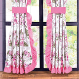 PORTOFINO FLOWERS DECORATIVE CURTAINS WINDOWS PANELS SET 2 PCS