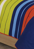 SUPER COOL STRIPED TEENS KIDS BOYS REVERSIBLE COMFORTER SET 3 PCS FULL SIZE 60% COTTON AND 40% POLYESTER